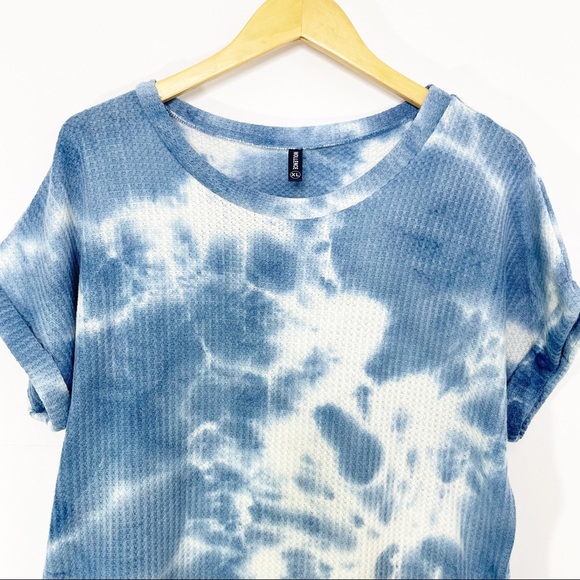 Tie Dye Boho Waffle Knit Dress / Cover-Up with Pockets XL - Picture 4 of 8